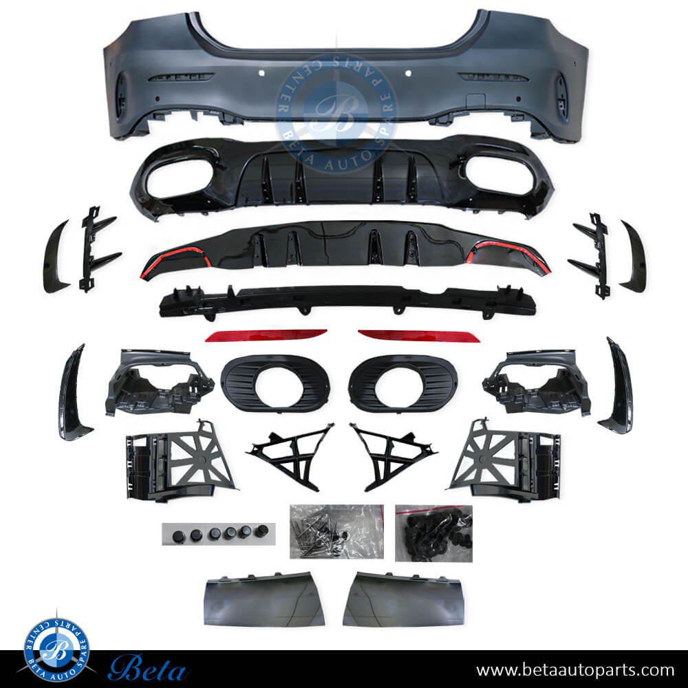 Rear bumper assembly AMG A35 Edition 1 Sedan for Mercedes A-Class W177 2019-Up models, Part Number 1778800002 Rear bumper assembly AMG A35 Edition 1 Sedan for Mercedes A-Class W177 2019-Up models, Part Number 1778800002